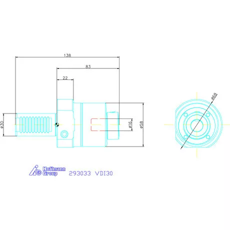 Garant Profil üregelő tartó, VDI ⌀ d = 16 mm VDI30