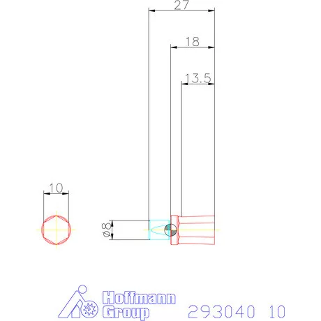 Garant Belső hatszög profil üregelő betét, metrikus ⌀ d = 8 mm 10 mm