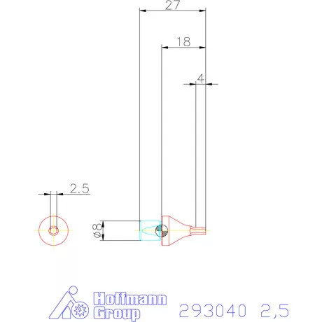 Garant Belső hatszög profil üregelő betét, metrikus ⌀ d = 8 mm 2,5 mm