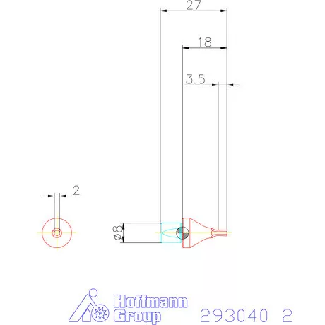 Garant Belső hatszög profil üregelő betét, metrikus ⌀ d = 8 mm 2 mm