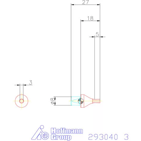 Garant Belső hatszög profil üregelő betét, metrikus ⌀ d = 8 mm 3 mm