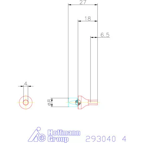 Garant Belső hatszög profil üregelő betét, metrikus ⌀ d = 8 mm 4 mm