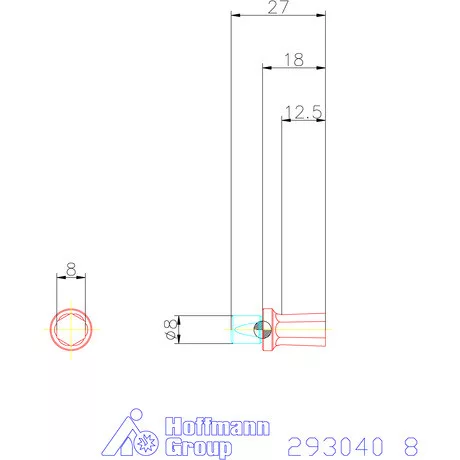 Garant Belső hatszög profil üregelő betét, metrikus ⌀ d = 8 mm 8 mm