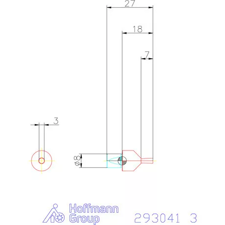 Garant Belső hatszög profil üregelő betét, metrikus ⌀ d = 8 mm 3 mm