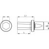 Belső hatszög profil üregelő betét, metrikus ⌀ d = 8 mm 4 mm