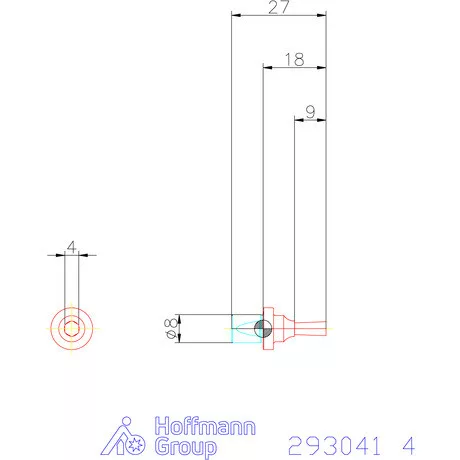 Garant Belső hatszög profil üregelő betét, metrikus ⌀ d = 8 mm 4 mm