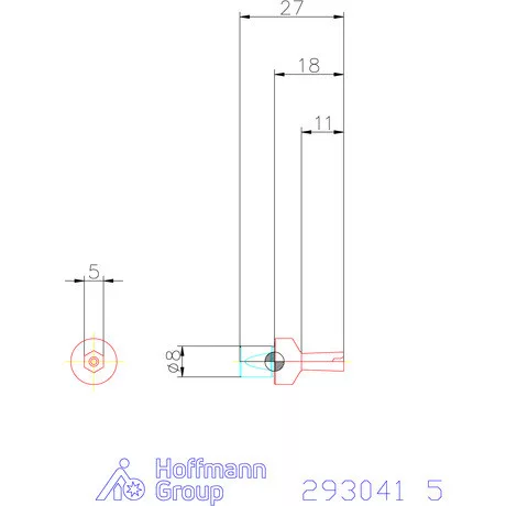 Garant Belső hatszög profil üregelő betét, metrikus ⌀ d = 8 mm 5 mm