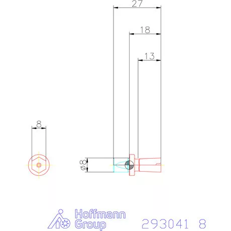 Garant Belső hatszög profil üregelő betét, metrikus ⌀ d = 8 mm 8 mm