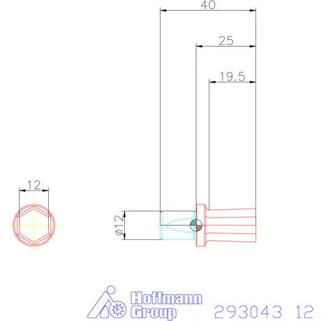 Garant Belső hatszög profil üregelő betét, metrikus ⌀ d = 12 mm 12 mm