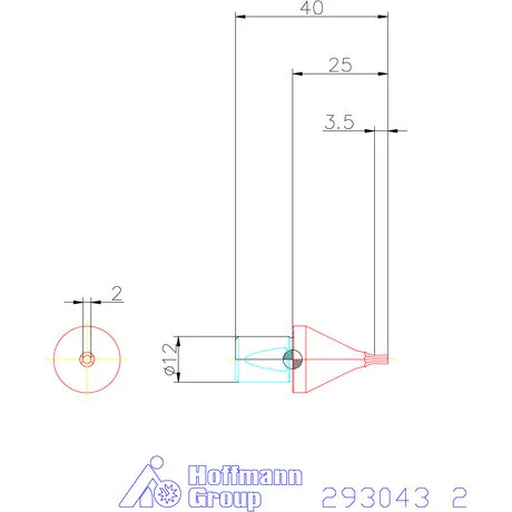 Garant Belső hatszög profil üregelő betét, metrikus ⌀ d = 12 mm 2 mm