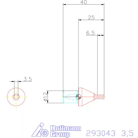 Garant Belső hatszög profil üregelő betét, metrikus ⌀ d = 12 mm 3,5 mm