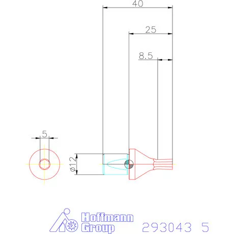 Garant Belső hatszög profil üregelő betét, metrikus ⌀ d = 12 mm 5 mm