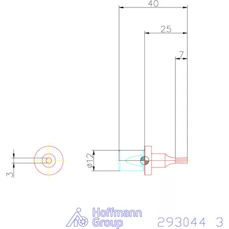 Garant Belső hatszög profil üregelő betét, metrikus ⌀ d = 12 mm 3 mm