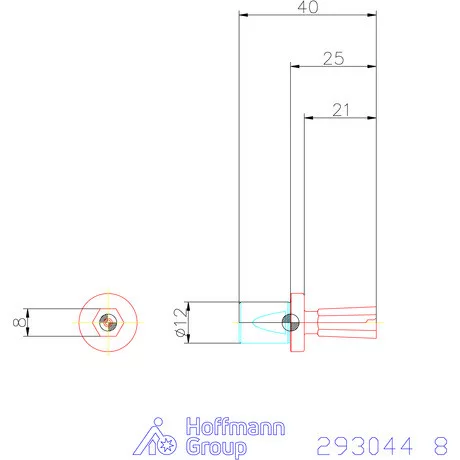 Garant Belső hatszög profil üregelő betét, metrikus ⌀ d = 12 mm 8 mm