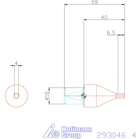 Garant Belső hatszög profil üregelő betét, metrikus ⌀ d = 16 mm 4 mm
