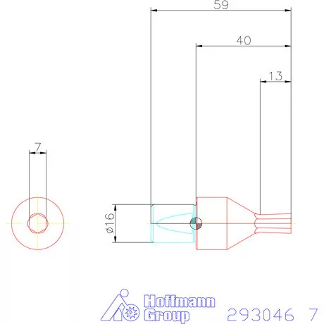 Garant Belső hatszög profil üregelő betét, metrikus ⌀ d = 16 mm 7 mm