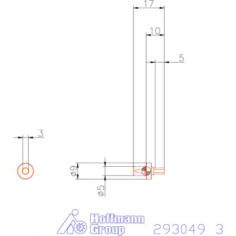 Garant Belső hatszög profil üregelő betét, metrikus ⌀ d = 5 mm 3 mm