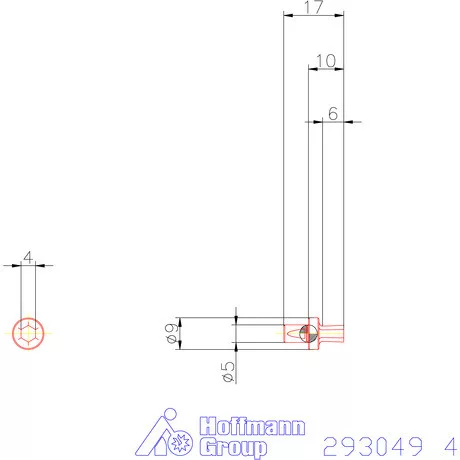 Garant Belső hatszög profil üregelő betét, metrikus ⌀ d = 5 mm 4 mm