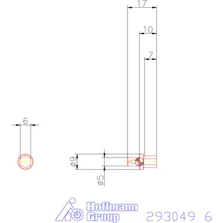 Garant Belső hatszög profil üregelő betét, metrikus ⌀ d = 5 mm 6 mm