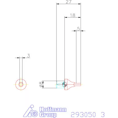 Garant Belső négyszög profil üregelő betét, metrikus ⌀ d = 8 mm 3 mm
