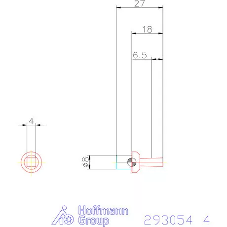 Garant Belső négyszög profil üregelő betét, metrikus ⌀ d = 12 mm 4 mm