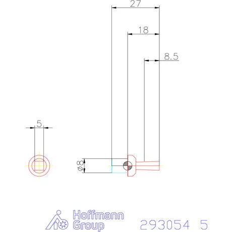 Garant Belső négyszög profil üregelő betét, metrikus ⌀ d = 12 mm 5 mm