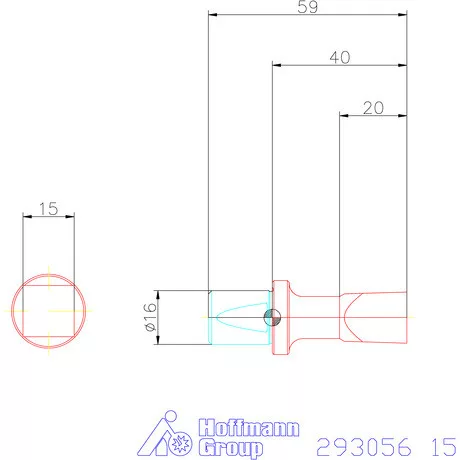 Garant Belső négyszög profil üregelő betét, metrikus ⌀ d = 16 mm 15 mm