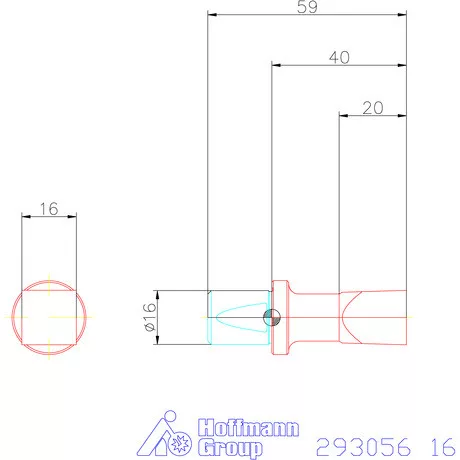 Garant Belső négyszög profil üregelő betét, metrikus ⌀ d = 16 mm 16 mm