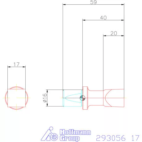 Garant Belső négyszög profil üregelő betét, metrikus ⌀ d = 16 mm 17 mm