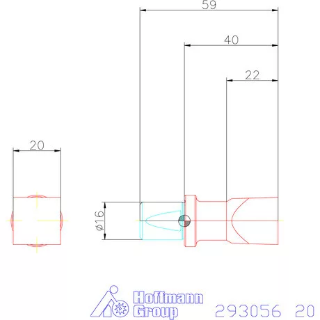 Garant Belső négyszög profil üregelő betét, metrikus ⌀ d = 16 mm 20 mm