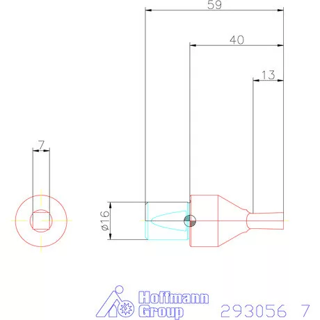 Garant Belső négyszög profil üregelő betét, metrikus ⌀ d = 16 mm 7 mm