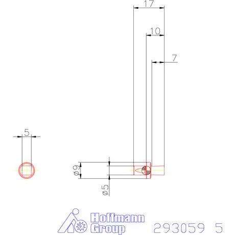 Garant Belső négyszög profil üregelő betét, metrikus ⌀ d = 5 mm 5 mm