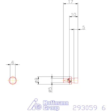 Garant Belső négyszög profil üregelő betét, metrikus ⌀ d = 5 mm 6 mm