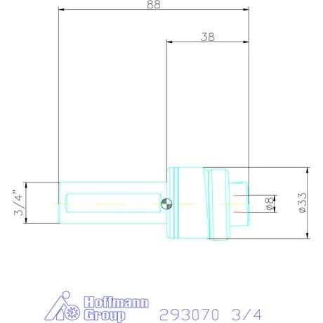 Garant Profil üregelő tartó, col ⌀ d = 8 mm 3/4"