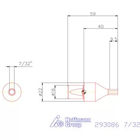Garant Belső hatszög profil üregelő betét, col ⌀ d = 16 mm 7/32"