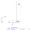 Garant Belső hatszög profil üregelő betét, col ⌀ d = 5 mm 1/8"