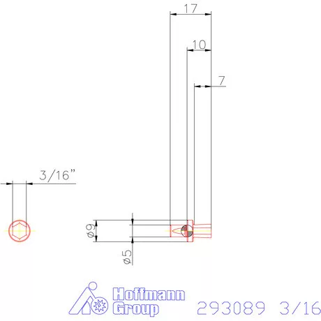 Garant Belső hatszög profil üregelő betét, col ⌀ d = 5 mm 3/16"