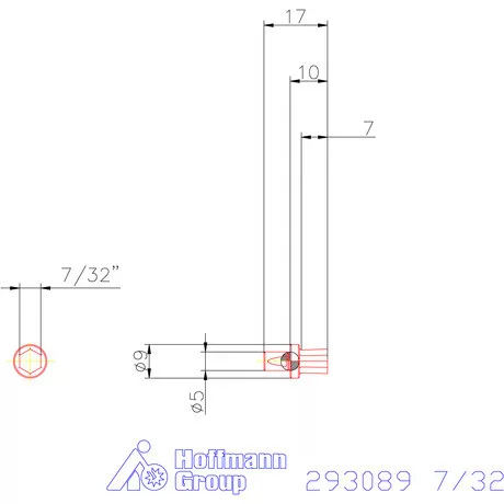 Garant Belső hatszög profil üregelő betét, col ⌀ d = 5 mm 7/32"