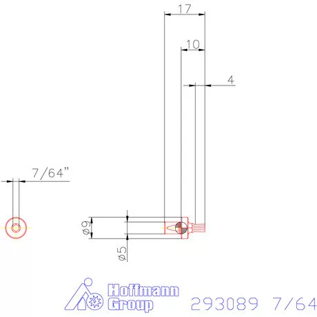 Garant Belső hatszög profil üregelő betét, col ⌀ d = 5 mm 7/64"