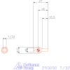 Garant Belső négyszög profil üregelő betét, col ⌀ d = 8 mm 7/32"