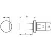 Garant Belső négyszög profil üregelő betét, col ⌀ d = 12 mm 1/2"