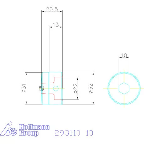 Garant Profil üregelő betét külső hatszöghöz ⌀ d = 32 mm 10 mm