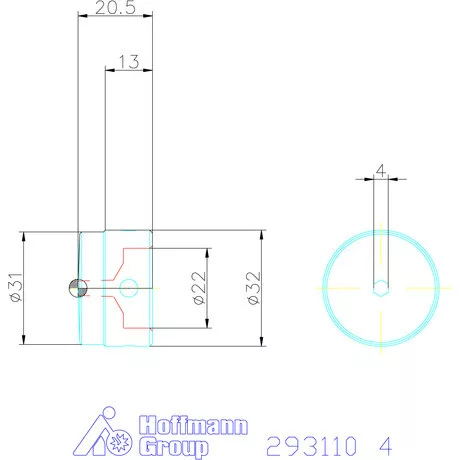 Garant Profil üregelő betét külső hatszöghöz ⌀ d = 32 mm 4 mm