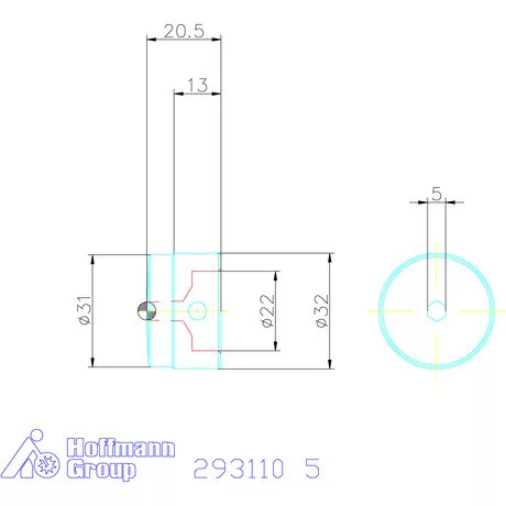 Garant Profil üregelő betét külső hatszöghöz ⌀ d = 32 mm 5 mm