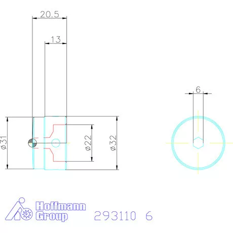 Garant Profil üregelő betét külső hatszöghöz ⌀ d = 32 mm 6 mm