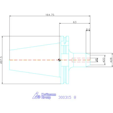 Holex Weldon befogó, Forma AD 8 mm