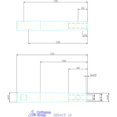 Garant Tartó Weldon szárakhoz, hengeres, karcsú 10 mm