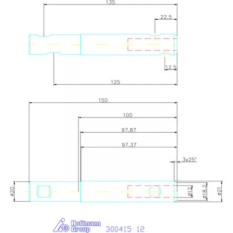 Garant Tartó Weldon szárakhoz, hengeres, karcsú 12 mm