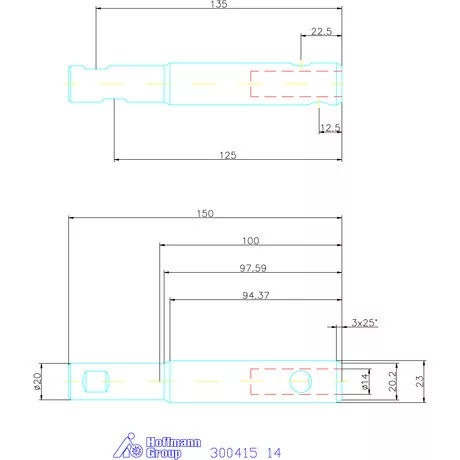 Garant Tartó Weldon szárakhoz, hengeres, karcsú 14 mm