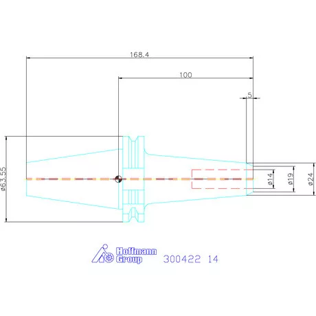 Garant Menesztőlapos befogó, kombi, karcsú Forma ADB 14 mm
